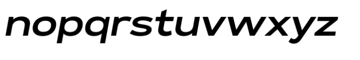 Exalted Extended SemiBold Italic Font LOWERCASE