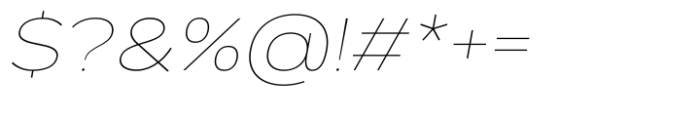 Exalted Extended Thin Italic Font OTHER CHARS