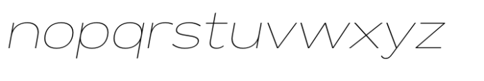 Exalted Extended Thin Italic Font LOWERCASE