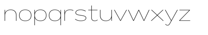 Exalted Extended Thin Font LOWERCASE