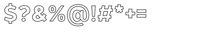Exalted Extrabold Outline Font OTHER CHARS