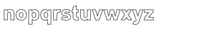 Exalted Extrabold Outline Font LOWERCASE