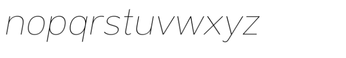 Exalted Thin Italic Font LOWERCASE