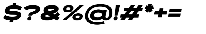 Exalted Wide Black Italic Font OTHER CHARS