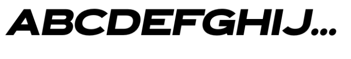Exalted Wide Black Italic Font UPPERCASE
