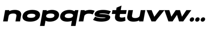 Exalted Wide Black Italic Font LOWERCASE