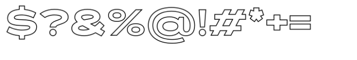Exalted Wide Black Outline Font OTHER CHARS