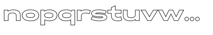 Exalted Wide Black Outline Font LOWERCASE