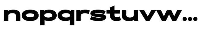 Exalted Wide Black Font LOWERCASE