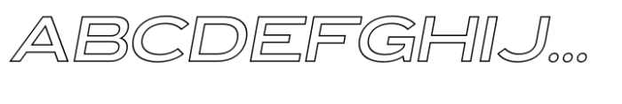 Exalted Wide Bold Outline Italic Font UPPERCASE