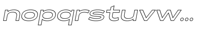 Exalted Wide Bold Outline Italic Font LOWERCASE