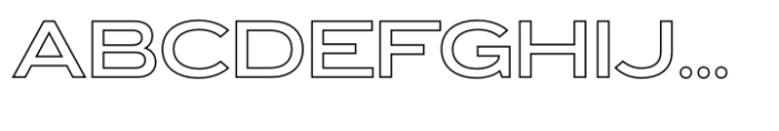 Exalted Wide Bold Outline Font UPPERCASE