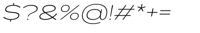 Exalted Wide ExtraLight Italic Font OTHER CHARS