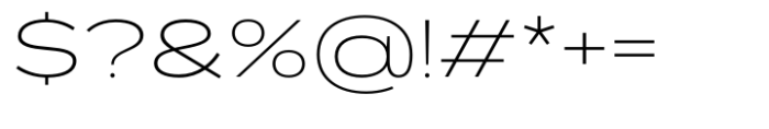 Exalted Wide ExtraLight Font OTHER CHARS