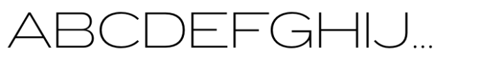 Exalted Wide ExtraLight Font UPPERCASE