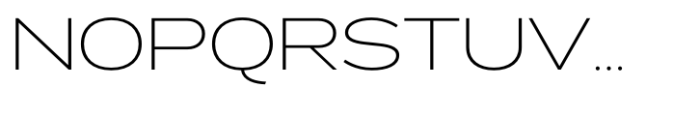 Exalted Wide ExtraLight Font UPPERCASE