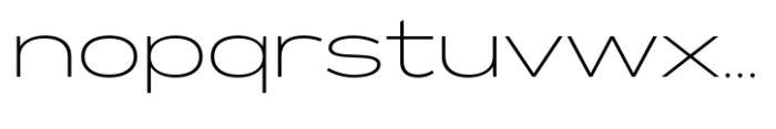 Exalted Wide ExtraLight Font LOWERCASE