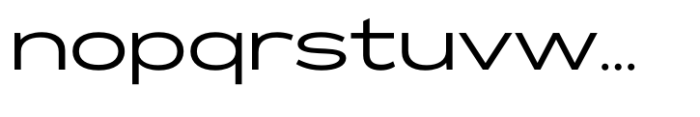 Exalted Wide Regular Font LOWERCASE
