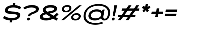 Exalted Wide SemiBold Italic Font OTHER CHARS