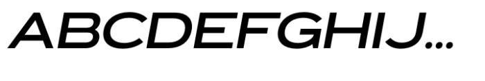 Exalted Wide SemiBold Italic Font UPPERCASE