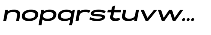 Exalted Wide SemiBold Italic Font LOWERCASE