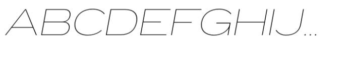 Exalted Wide Thin Italic Font UPPERCASE