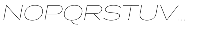 Exalted Wide Thin Italic Font UPPERCASE