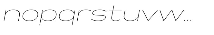 Exalted Wide Thin Italic Font LOWERCASE
