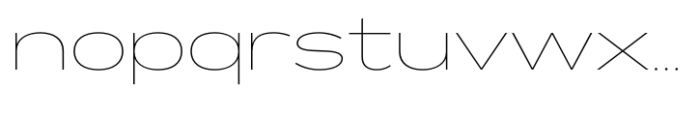 Exalted Wide Thin Font LOWERCASE