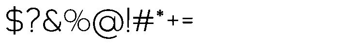 Exatron Extra Light Font OTHER CHARS