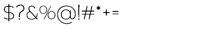 Exatron Thin Font OTHER CHARS