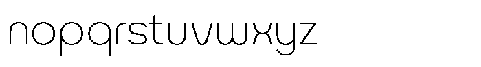 Exatron Thin Font LOWERCASE