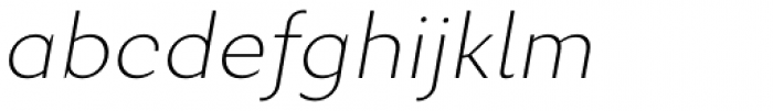 Excentra Pro Ultra Light Italic Font LOWERCASE
