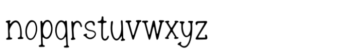 Excusez Moi Regular Font LOWERCASE