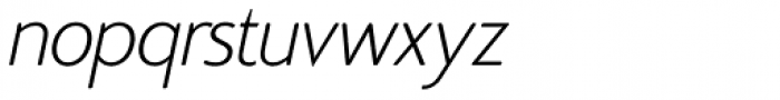 Exec Corners Thin Italic Font LOWERCASE