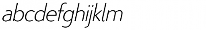Exec ThinItalic Font LOWERCASE