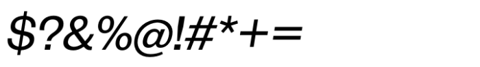 Exensa Grotesk Italic Font OTHER CHARS