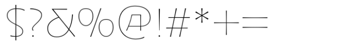 Exentrica Thin Monoline Font OTHER CHARS