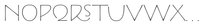 Exentrica Thin Monoline Font LOWERCASE