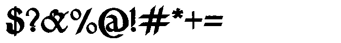Exeter Minuscule Bold Font OTHER CHARS