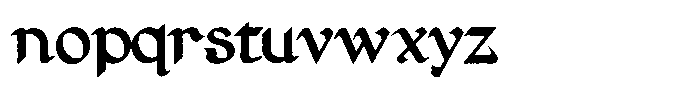 Exeter Minuscule Bold Font LOWERCASE