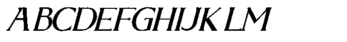 Exeter Minuscule Italic Font UPPERCASE