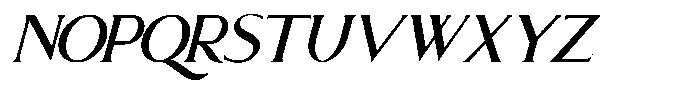 Exeter Minuscule Italic Font UPPERCASE