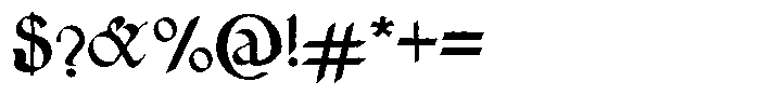Exeter Minuscule Regular Font OTHER CHARS