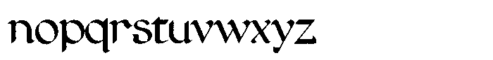 Exeter Minuscule Regular Font LOWERCASE