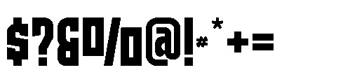 Exhotic Regular Font OTHER CHARS