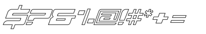 Exia Display Outline Font OTHER CHARS