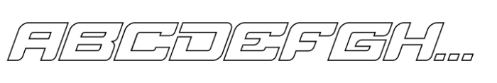 Exia Display Outline Font UPPERCASE