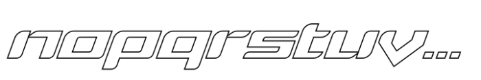 Exia Display Outline Font LOWERCASE