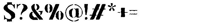 Exiger Stamp Font OTHER CHARS